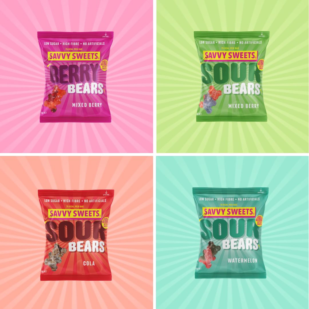 Savvy Sweets Trial 4-Pack  (Berry, Sour, Sour Cola & Sour Watermelon)